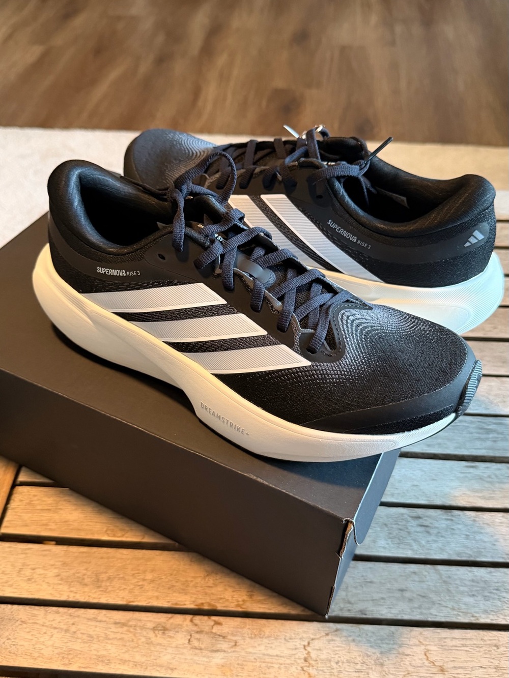 Adidas Supernova Rise 3 Running Shoes Black White Sz 9.5